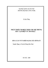 Luận văn Phát triển mobile web cho hệ thống học tập điện tử moodle