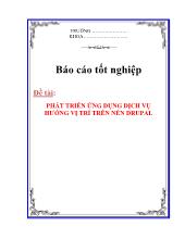 Luận văn Phát triển ứng dụng dịch vụ hướng vị trí trên nền drupal