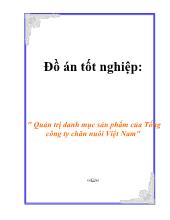 Luận văn Quản trị danh mục sản phẩm của Tổng công ty chăn nuôi Việt Nam