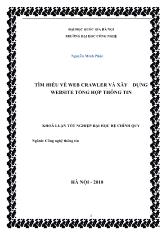 Luận văn Tìm hiểu về web crawler và xây dựng website tổng hợp thông tin