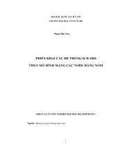 Luận văn Triển khai các hệ thống d-Wardtheo mô hình mạng các node hàng xóm