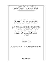 Luận văn Ứng dụng lập trình linh hoạt trong quy trình cộng tác phần mềm