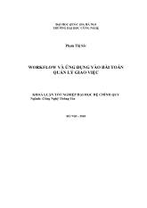 Luận văn Workflow và ứng dụng vào bài toán quản lý giao việc