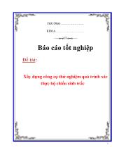 Luận văn Xây dựng công cụ thử nghiệm quá trình xác thực hộ chiếu sinh trắc