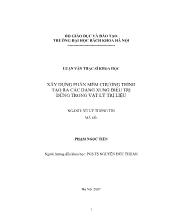 Luận văn Xây dựng phần mềm chương trình tạo ra các dạng xung điều trị dùng trong vật lý trị liệu