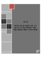 Phân tích thiết kế và quản lý hệ thống thư viện khoa học tổng hợp