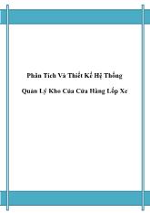 Phân tích và thiết kế hệ thống quản lý kho của cửa hàng lốp xe