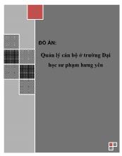 Quản lý cán bộ ở trường Đại học sư phạm Hưng Yên