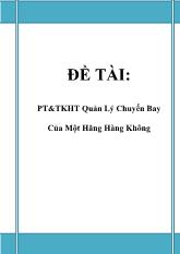 Quản lý chuyến bay của một hãng hàng không