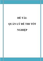 QUẢN LÝ ĐỀ THI TỐT NGHIỆP