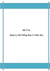 Quản lý hệ thống bán vé máy bay