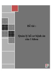 Quản lý hồ sơ bệnh án của 1 khoa