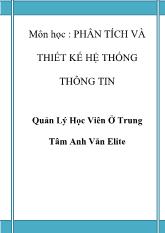 Quản lý học viên ở trung tâm anh văn Elite