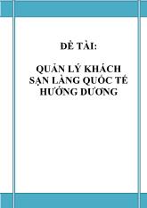 Quản lý khách sạn làng quốc tế hướng dương