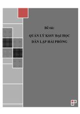 Quản lý khách sạn sinh viên Đại học dân lập Hải Phòng