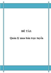 Quản lý mua bán trực tuyến