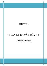 Quản lý ra vào của xe container