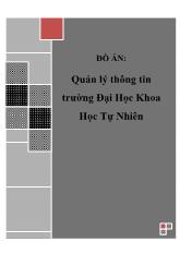 Quản lý thông tin trường Đại Học Khoa Học Tự Nhiên