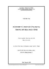 Luận văn Hàm RBF và một số ứng dụng trong đồ họa máy tính