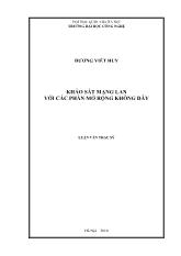 Luận văn Khảo sát mạng lan với các phần mở rộng không dây