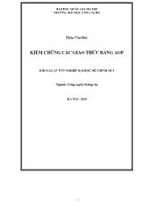 Luận văn Kiểm chứng các giao thức bằng AOP