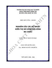 Luận văn Nghiên cứu các kỹ thuật hiển thị mô hình địa hình ba chiều