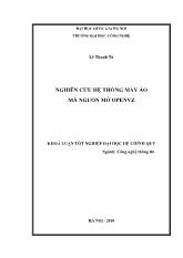Luận văn Nghiên cứu hệ thống máy ảo mã nguồn mở OPENVZ