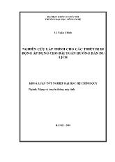 Luận văn Nghiên cứu lập trình cho các thiết bị di động áp dụng cho bài toán hướng dẫn du lịch