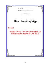 Luận văn Nghiên cứu một số giải pháp an ninh trong mạng WLAN 802.11