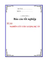 Luận văn Nghiên cứu ước lượng dự án