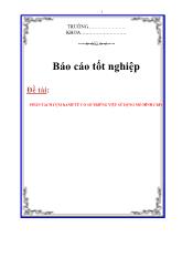 Luận văn Phân tách cụm danh từ cơ sở triếng việt sử dụng mô hình CRFS