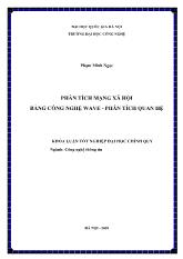 Luận văn Phân tích mạng xã hội bằng công nghệ WAVE - phân tích quan hệ