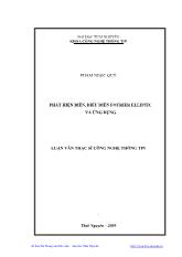 Luận văn Phát hiện biên biểu diễn fourier elliptic và ứng dụng