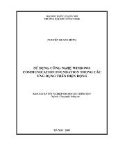 Luận văn -Sử dụng công nghệ windows communication foundation trong các ứng dụng trên diện rộng
