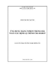 Luận văn -Ứng dụng mạng nơron trong bài toán xác định lộ trình cho robot