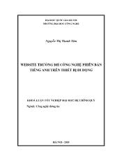 Luân văn-Website trường ĐH Công Nghệ phiên bản tiếng Anh trên thiết bị di động