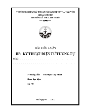 Tiểu luận HP kỹ thuật điện tử tương tự