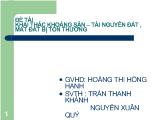 Đề tài Khai thác khoáng sản - Tài nguyên đất , mặt đất bị tổn thương