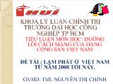 Đề tài - Lạm phát ở Việt Nam từ năm 2008 tới nay