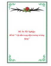Đề tài Vật dẫn trong điện trường và ứng dụng