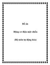 Đồ án Động cơ điện một chiều (Bộ môn tự động hóa)