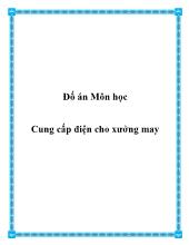 Đố án môn học Cung cấp điện cho xưởng may