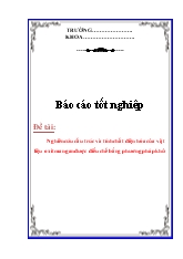 Đồ án Nghiên cứu cấu trúc và tính chất điện hóa của vật liệu oxit mangan được điều chế bằng phương pháp khử