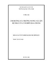 Luận văn Ảnh hưởng của trường tương tác lên độ nhạy của cảm biến Hall phẳng