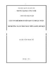 Luận văn Các cơ chế định tuyến QoS và thuật toán mở đường ngắn nhất đầu tiên (OSPF) mở rộng