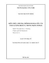 Luận văn Kiến trúc chương trình đảm bảo yêu cầu chất lƣợng dịch vụ trong mạng Wimax