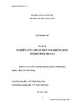 Luận văn - Nghiên cứu chuẩn kết nối không dây ZigBee/ IEEE 802.15.4