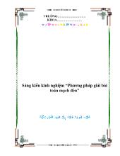 Sáng kiến kinh nghiêm Phương pháp giải bài toán mạch đèn
