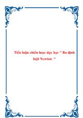 Tiểu luận Chiến lược dạy học ba định luật Newton