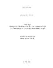 Tiểu luận Kết hợp máy tính bỏ túi và maple giải gần đúng nghiệm của bài toán Cauchy cho phương trình vi phân thường